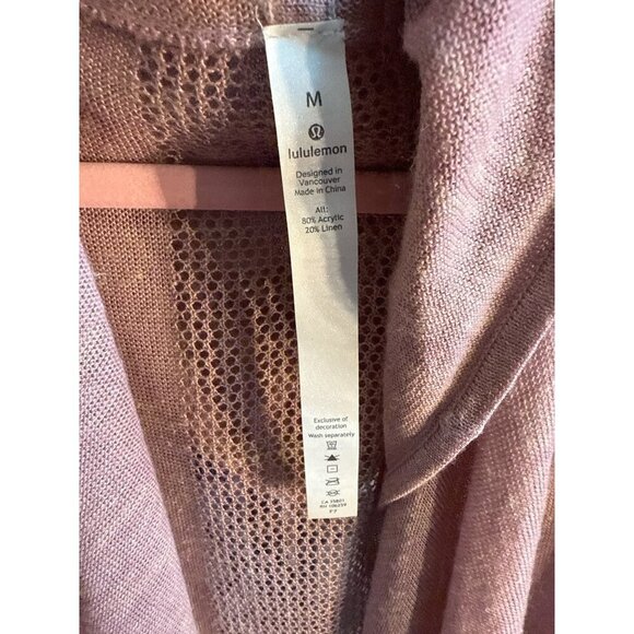 Lululemon Calm and Collected Wrap Womens Size M Heathered Vintage Mauve EUC - Picture 3 of 7